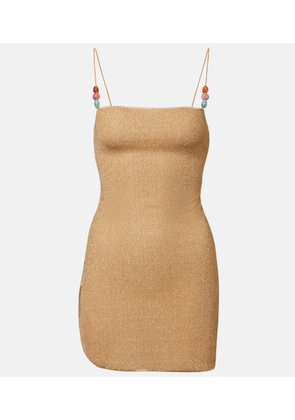 Oseree Lumiere beaded minidress