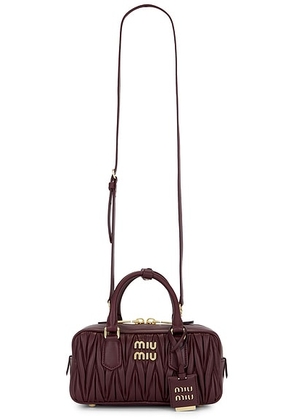 Miu Miu Arcadie Bag in Bordeaux - Burgundy. Size all.