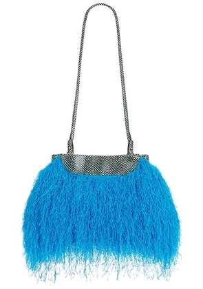 Dries Van Noten Blossom Bag in Turquoise - Blue. Size all.