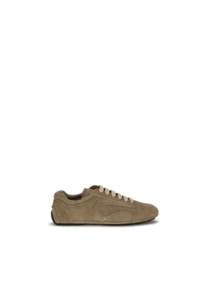 Prada Brown Calf Leather Bos Taurus Athletic Sneakers - EU43/US10