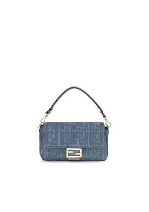 Fendi Blue Raffia Shoulder Bag