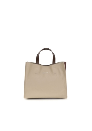Marni Beige Calf Leather Bos Taurus Shoulder Bag