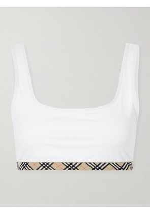 Burberry - Samphire Checked Bikini Top - White - xx small,x small,small,medium,large,x large,xx large