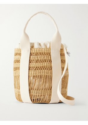 MUUÑ - Mixy Raffia Bucket Bag - Neutrals - One size