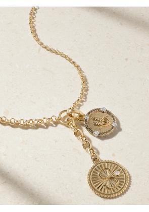 FoundRae - Karma + Infinite Gratitude + Medium Mixed Belcher 18-karat Gold Diamond Necklace - One size