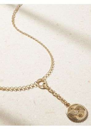 FoundRae - Solar & Lunar + Small Mixed Belcher 18-karat Gold Diamond Necklace - One size