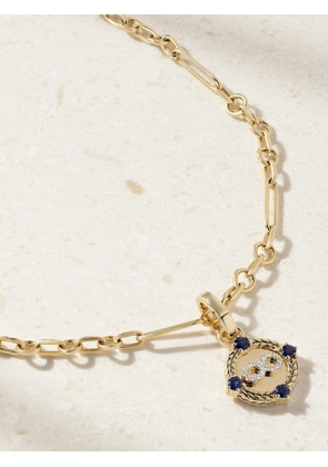 FoundRae - Infinite Gratitude + Fine Mixed Clip 18-karat Gold Diamond And Sapphire Necklace - One size