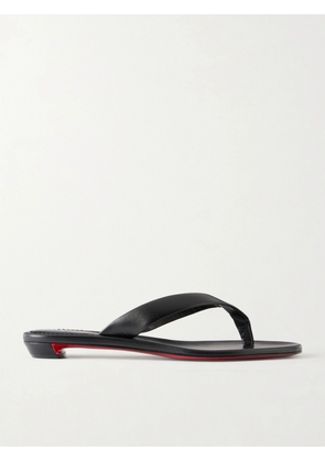 Christian Louboutin - Miss Z Leather Thong Sandals - Black - IT36,IT36.5,IT37,IT37.5,IT38,IT38.5,IT39,IT39.5,IT40,IT40.5,IT41,IT41.5,IT42