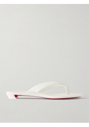 Christian Louboutin - Miss Z Leather Thong Sandals - White - IT35,IT36,IT36.5,IT37,IT37.5,IT38,IT38.5,IT39,IT39.5,IT40,IT40.5,IT41,IT41.5,IT42
