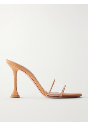 Amina Muaddi - Andrea 95 Leather Mules - Neutrals - IT37