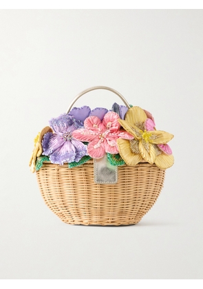 Judith Leiber Couture - Flower Basket Crystal-embellished Gold-tone Clutch - Neutrals - One size