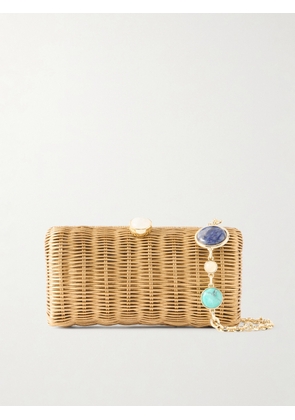 Judith Leiber Couture - Poppy Basket Rattan Clutch - Neutrals - One size