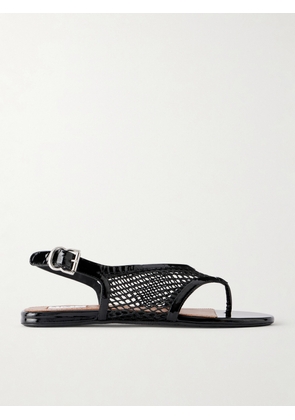 Alaïa - Fishnet Flat Sandals - Black - IT36,IT37,IT38,IT39,IT40,IT41