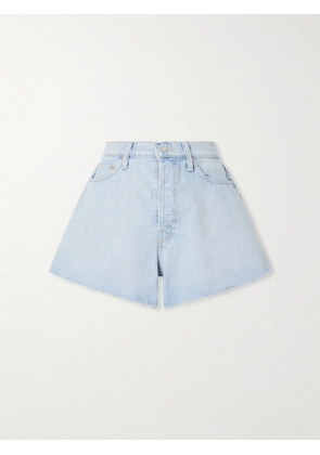 Mother - Flutter Denim Shorts - Blue - 23,24,25,26,27,28,29,30