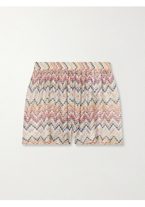 Missoni - Striped Crochet-knit Shorts - Multi - IT36,IT38,IT40,IT42,IT44,IT46