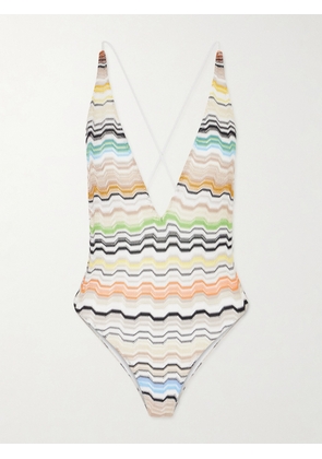 Missoni - Mare Striped Crochet-knit Swimsuit - Multi - IT36,IT38,IT40,IT42,IT44,IT46,IT48