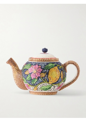 Judith Leiber Couture - Teapot Crystal-embellished Gold-tone Clutch - Multi - One size