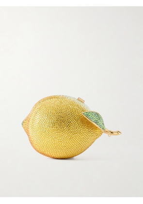 Judith Leiber Couture - Citron Crystal-embellished Gold-tone Clutch - Yellow - One size