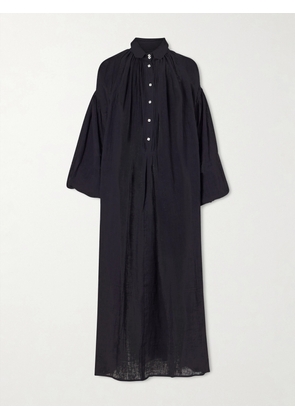 Les Vacances D’Irina - Carmen Linen Maxi Dress - Blue - x small,small,medium,large