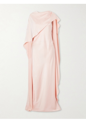 SIMKHAI - Izel Cape-effect Satin Gown - Pink - US0,US2,US4,US6,US8,US10