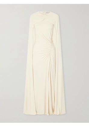 SIMKHAI - Cape-effect Gathered Jersey Gown - Yellow - US0,US2,US4,US6,US8