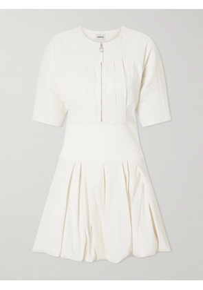 SIMKHAI - Risel Pleated Poplin Mini Dress - White - x small,small,medium,large,x large