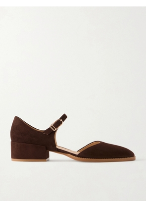 Gabriela Hearst - Riley Suede Mary Jane Flats - Brown - IT36,IT36.5,IT37,IT37.5,IT38,IT38.5,IT39,IT39.5,IT40,IT40.5,IT41,IT41.5,IT42