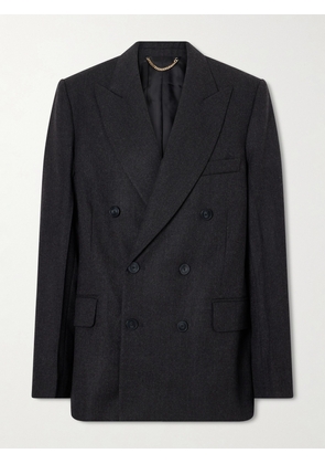 Victoria Beckham - Beatrice Double-breasted Wool Blazer - Gray - UK 4,UK 6,UK 8,UK 10,UK 12,UK 14