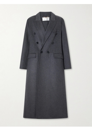 Victoria Beckham - Double-breasted Wool-blend Long Coat - Gray - UK 4,UK 6,UK 8,UK 10,UK 12,UK 14