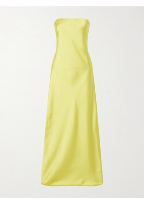 Norma Kamali - Bias Strapless Satin Gown - Yellow - xx small,x small,small,medium,large,x large