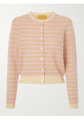Guest In Residence - Jane Striped Cashmere Cardigan - Yellow - x small,small,medium,large,x large
