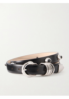 Déhanche - Hollyhock Crystal-embellished Leather Belt - Black - x small,small,medium,large,x large