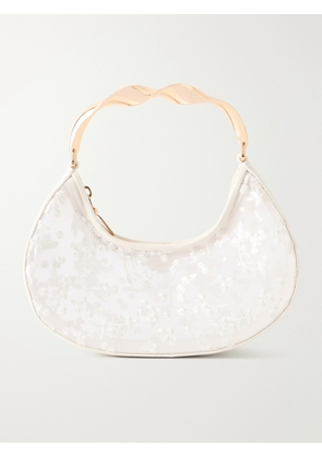 SIMKHAI - Nixi Twist Leather-trimmed Embroidered Mini Bag - Neutrals - One size