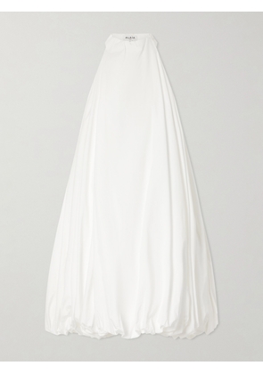 Alaïa - Halterneck Cotton-poplin Balloon Mini Dress - White - FR 34,FR 36,FR 38,FR 40,FR 42