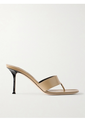 CHRISTEN - Helix 75 Leather Thong Sandals - Brown - IT36,IT37,IT37.5,IT38,IT38.5,IT39,IT39.5,IT40,IT41,IT42