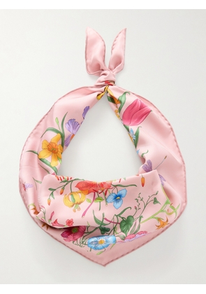 Gucci - Flora Floral-print Silk-twill Scarf - Multi - One size