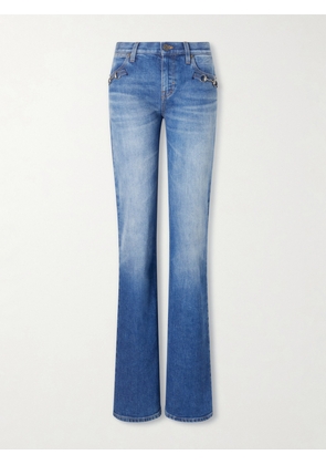 Gucci - Horsebit-embellished Low-rise Flared Jeans - Blue - 24,25,26,27,28