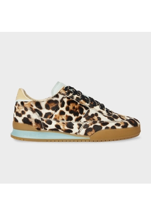 Paul Smith Women's Leopard Leather 'Dover' Trainers Brown