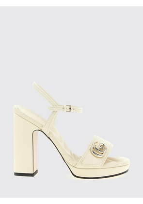 GUCCI Heeled Sandal Woman color White