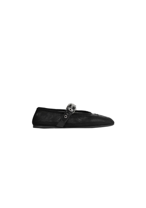 Mesh And Fabric Ballerinas