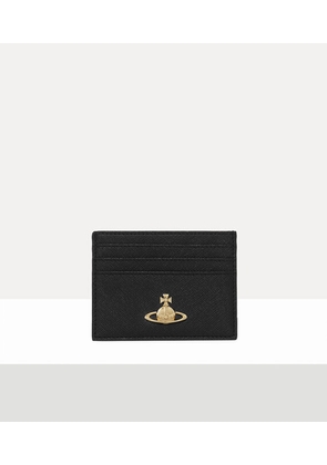 Vivienne Westwood Flat Card Holder Faux Leather Black-3d-orb One Size Women
