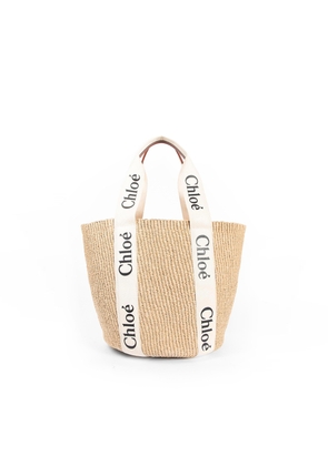 Woody Raffia Tote Bag