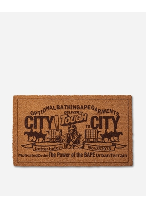 Paper Patch Design Doormat Brown