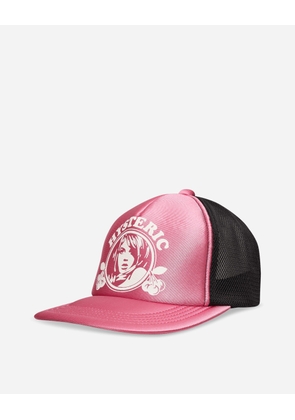 Hysteric Cherry Glossy Mesh Cap Pink