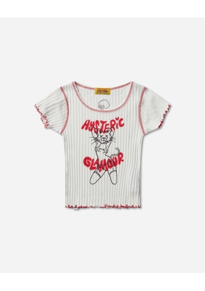 Women s Ivy Johnson Naughty Kitty T-Shirt White
