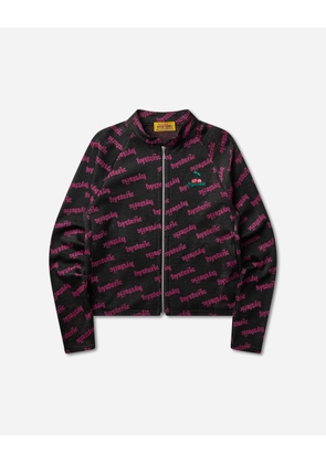 Women s Cherry Embroidered Jacket Black