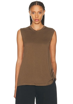 The Row Omima Top in Nut Brown - Brown. Size M (also in S, XS, L).