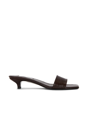 Toteme Slim Lizard Embossed Bandeau Mule in Brown - Brown. Size 38 (also in 36, 37, 39, 41).