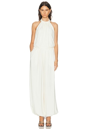 Ronny Kobo Dixie Jumpsuit in Ivory - Ivory. Size L (also in M, S, XS).