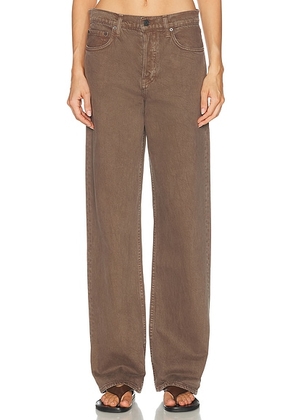 GRLFRND Bella Low Rise Boyfriend in Brownstone - Brown. Size 28 (also in 25, 23, 24, 26, 27, 29, 30, 32).